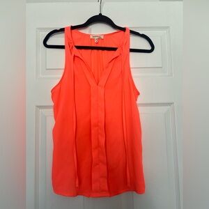 Monteau Vibrant Coral Sleeveless Blouse